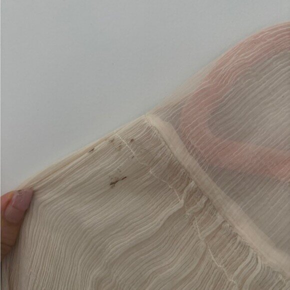 Free People White Sequin Blouse – Sheer Long Sleeve – Size S - Picture 6 of 7